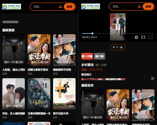2025新版苹果CMSv10短剧模板源码